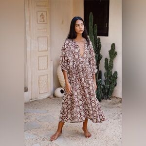 Daughters of India Kyra Midi Dress in Wine
